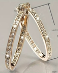 Elegant Large Zirconia Hoop Earrings
