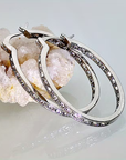Elegant Large Zirconia Hoop Earrings