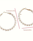 Pearl Twisted Hoop Earrings