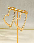 Large Heart Gold Earrings