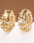 Temper Flower Roll Earrings