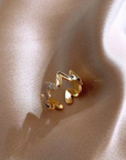 Adjustable Twin Heart Ring