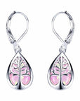 Tree of Life Earrings in Opal and Silver