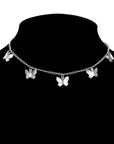 Silver and Gold Plated Butterfly Necklace