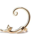 Silver Luxury Cat Earring