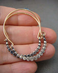 Boho cubic silver earrings