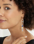 Two-Coloured Plaid Earrings