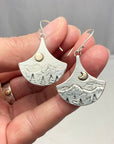 Boho sun and moon of Natura silver earrings