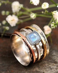 Chunky Moonstone Meditation Ring
