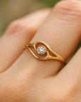 Orbit Crystal Gold Ring
