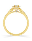 Diamond Heart Twist Ring