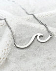 Silver Sea Wave Necklace