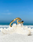 Gold Sea Wave Ring