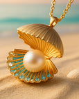 Pearl Shell Gold Necklace