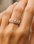 Pearl Zirconia Rose Ring