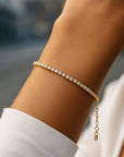 Adjustable Elegant Gold Crystal Bracelet