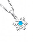 Blue Stone Snowflake Necklace