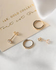 Dara Brillane Stone Earrings Set | Gold