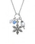 Snowflake Pearl Silver Necklace