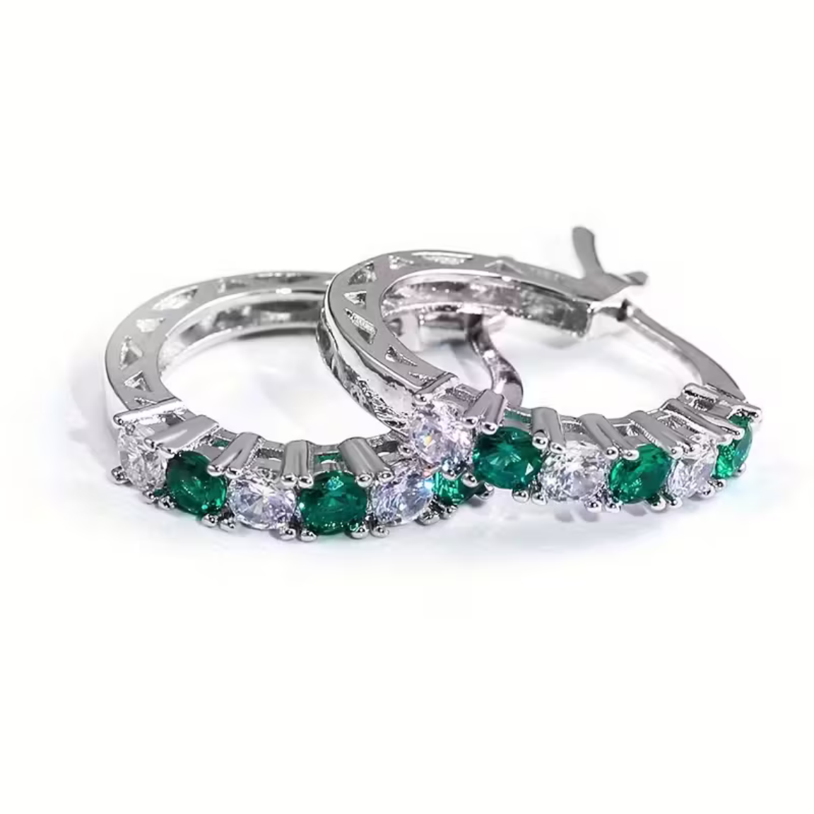 Sapphire Stream Hoop Earrings