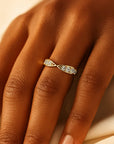 Open Pavé Arc Ring