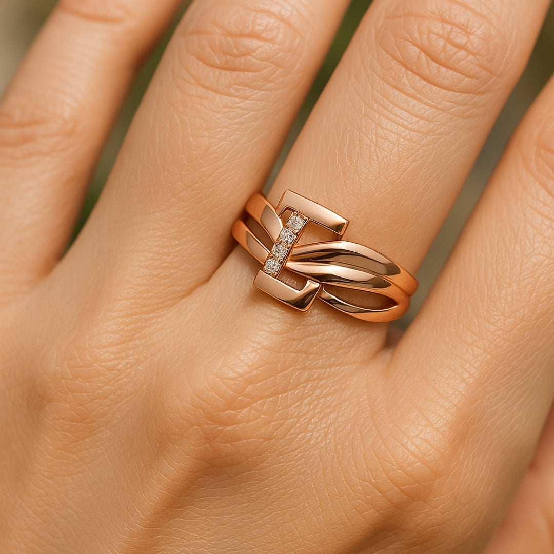 Rose Crystal Ring
