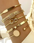 Knotted Elegance Bracelet Set | Gold