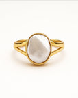 Baroque Inlaid Pearl Gold Ring