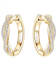 Twisted Sparkle Hoops Earrings