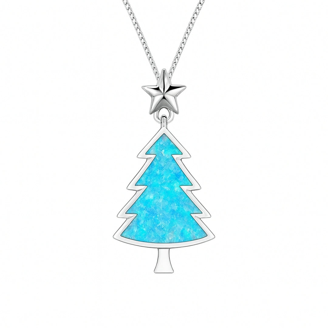 Blue Evergreen Opal Necklace