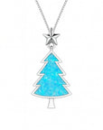 Blue Evergreen Opal Necklace