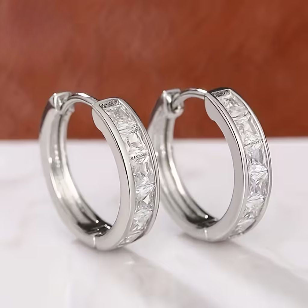 Flame-Shape Silver Earrings