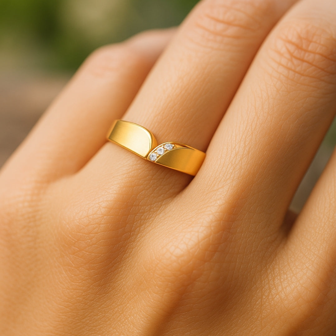 Gold Crystal Valley Ring