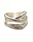 Boho Adjustable Silver Ring