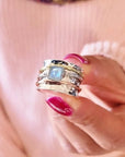 Chunky Moonstone Meditation Ring