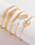 Knotted Elegance Bracelet Set | Gold