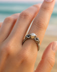 Mermaid Pearl Silvered Ring