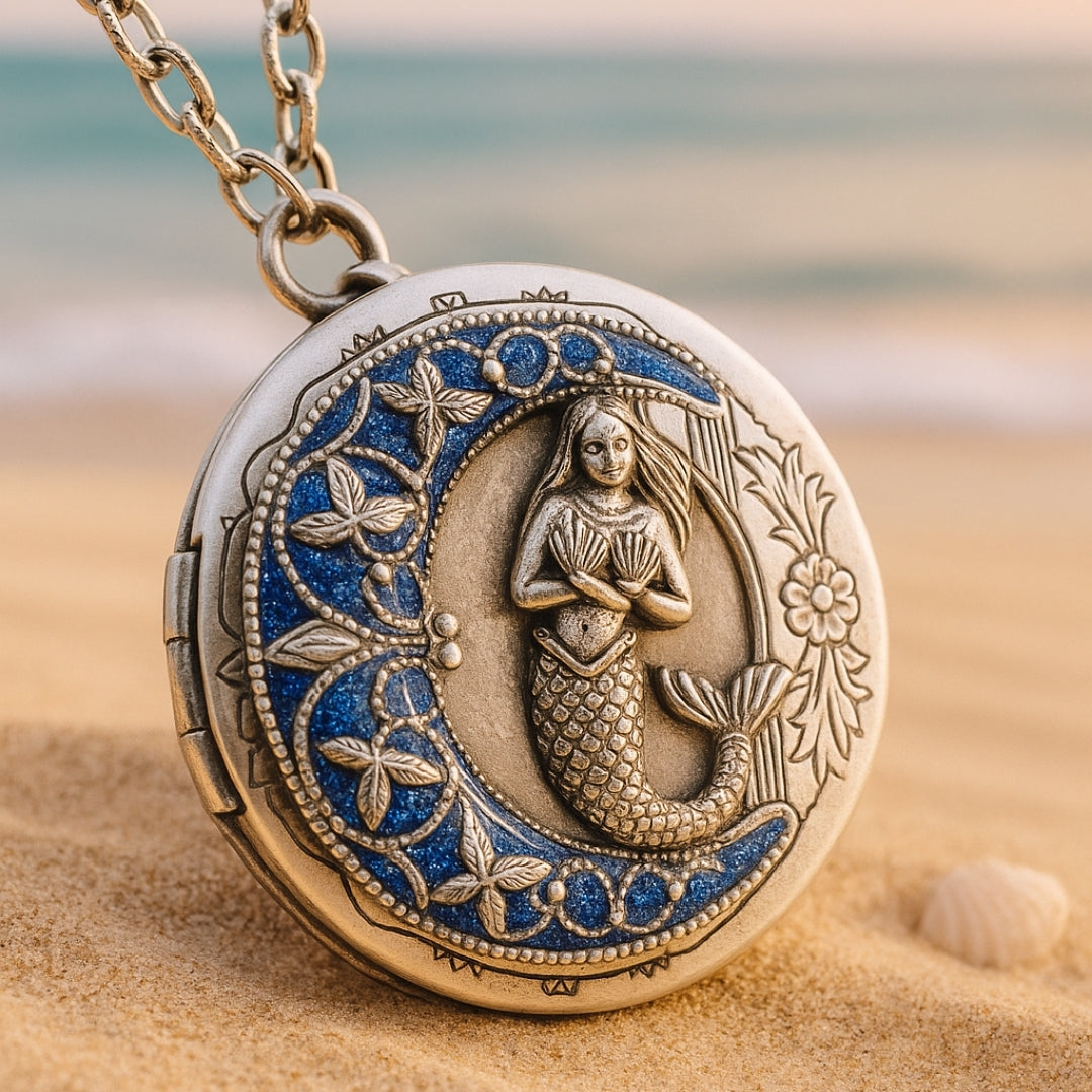 Mermaid Moon Silver Necklace