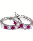Sapphire Stream Hoop Earrings