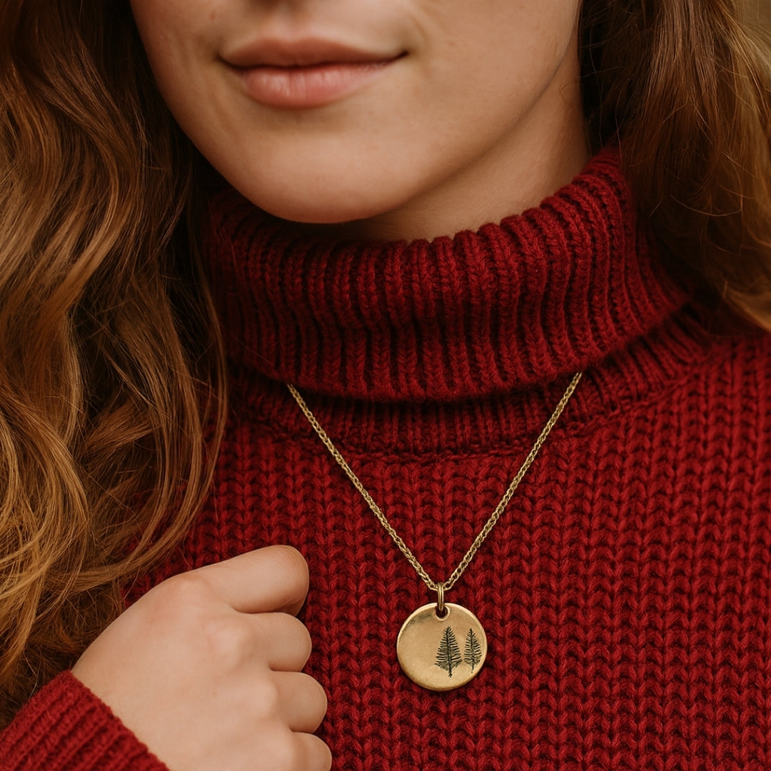 Evergreen Stamp Necklace