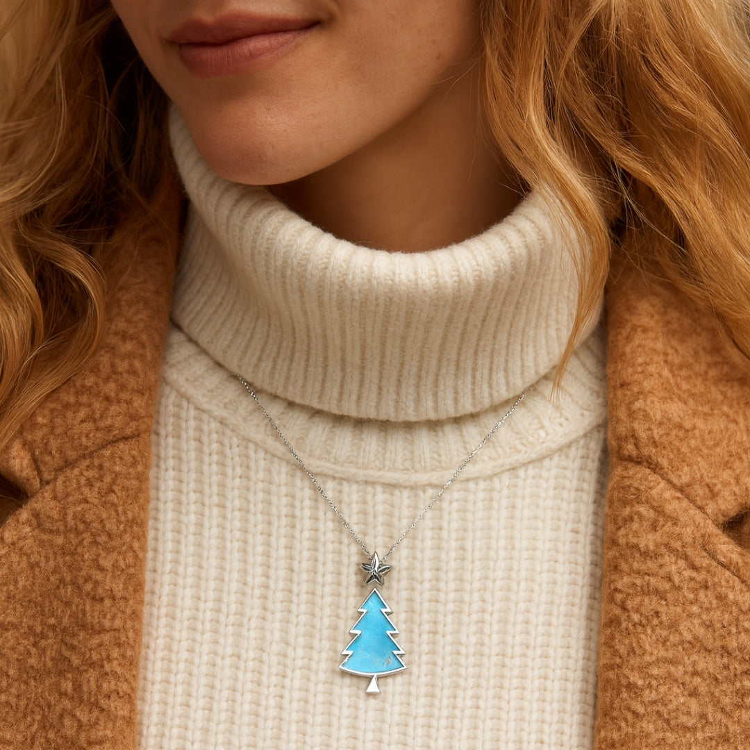 Blue Evergreen Opal Necklace
