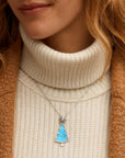 Blue Evergreen Opal Necklace