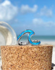 Sea Wave Ring in Opal and Silver