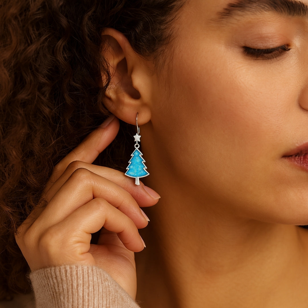 Evergreen Blue Opal Earrings