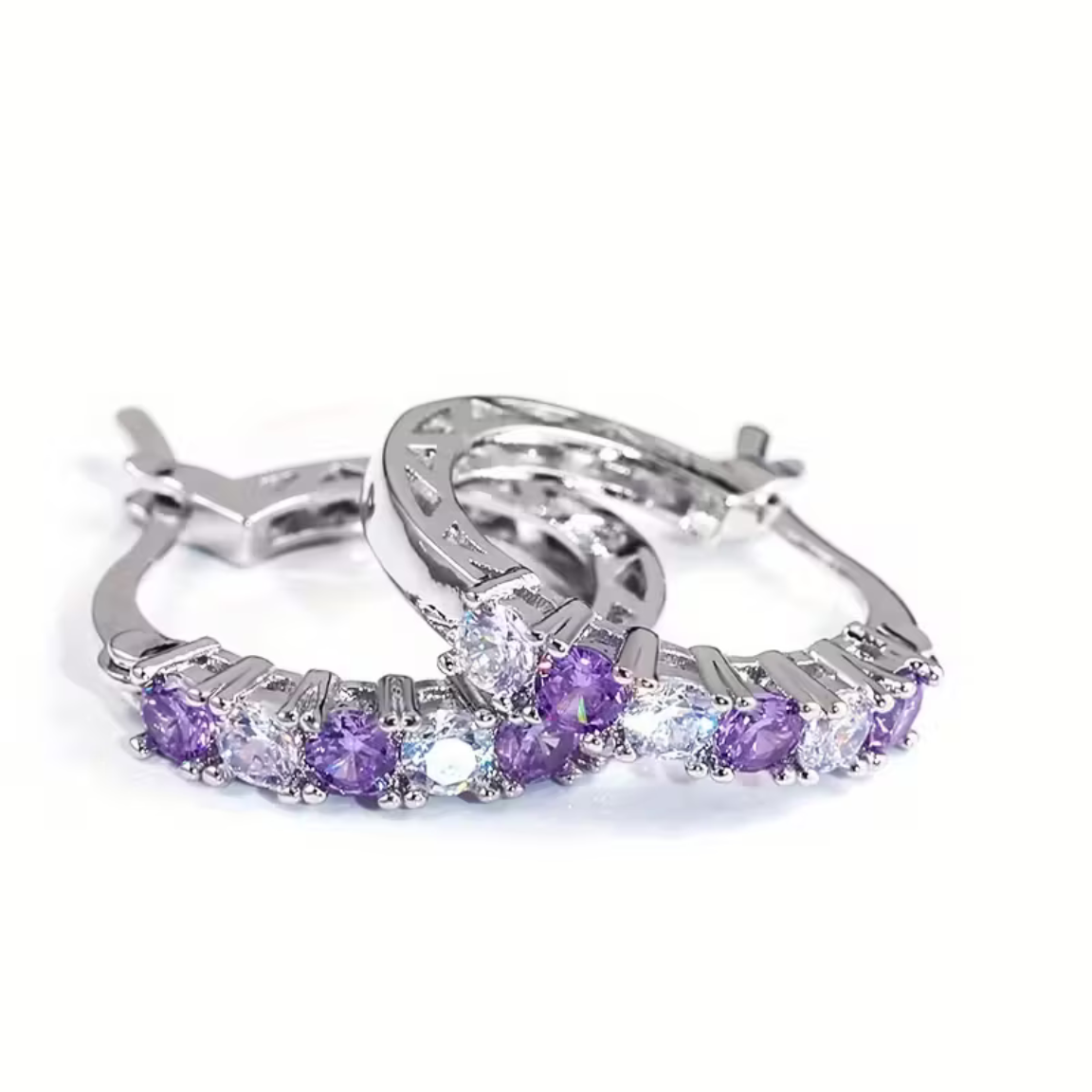Sapphire Stream Hoop Earrings