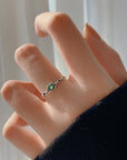Emerald Chain Ring