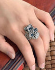 Floral Sapphire Ring