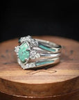 Natural Turquoise Diamond Ring