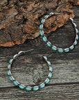 Vintage Turquoise Hoop Earrings