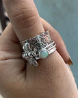 Bee Gemstone Meditation Spinner Ring